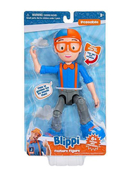 Blippi Talking Figure 9-inch Articulated Toy with 8 Sounds and Phrases Poseab, 1-Piece, Ages 3+