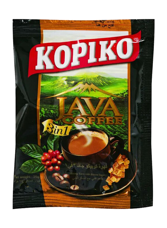Kopiko 3-in-1 Java Coffee, 10 Pieces, 25g