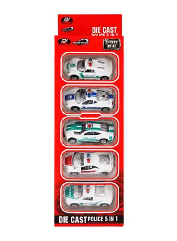 Power Joy 5-in-1 V.Vroom Die Cast Police Car, 3+ Years, 5 Pieces