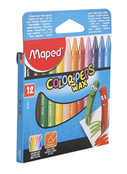 Maped Color Peps Wax Crayons Set - 12 Pieces