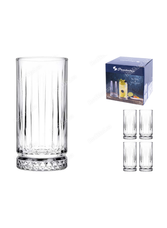 Pasabahce 365ml 4-Piece elysia Tumbler, Clear