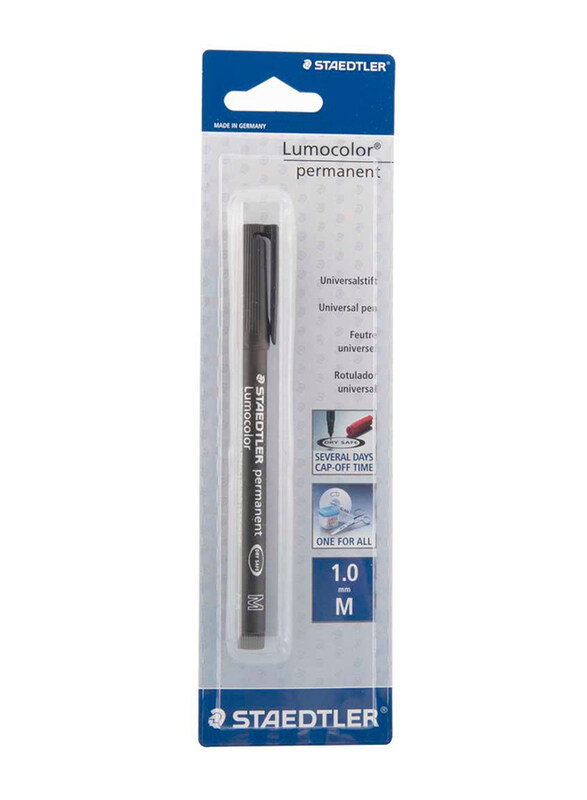 Staedtler 1-Piece Lumocolour Permanent Marker, Black