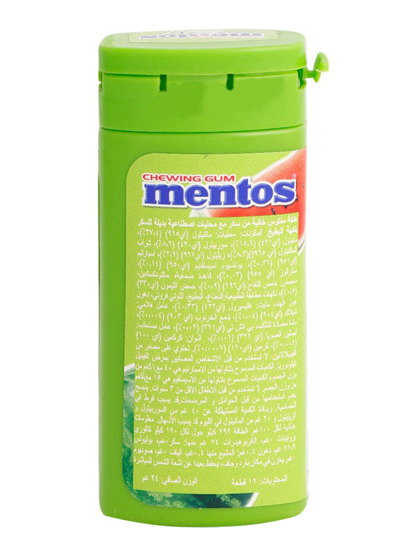 Mentos Watermelon Juice Blast Chewing Gum, 12 x 24g