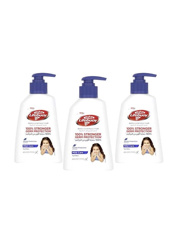 Lifebuoy Antibacterial Mild Care Hand Wash, 3 x 180ml