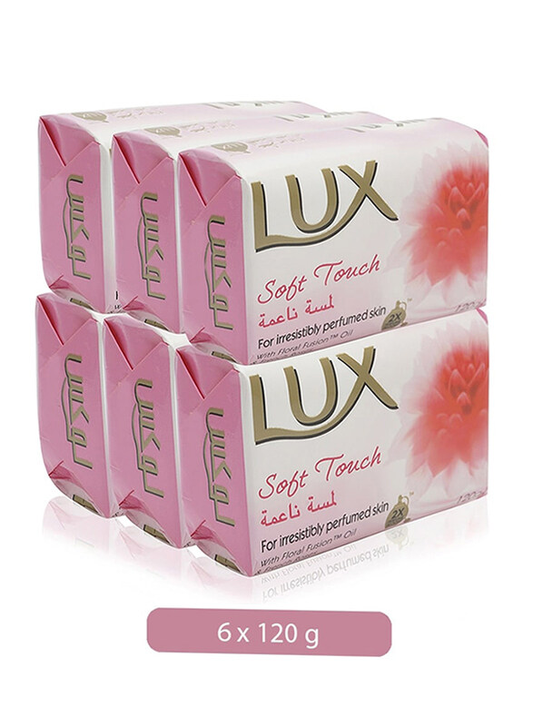 

Lux Soft Touch Soap Bar, 120gm, 6 Pieces