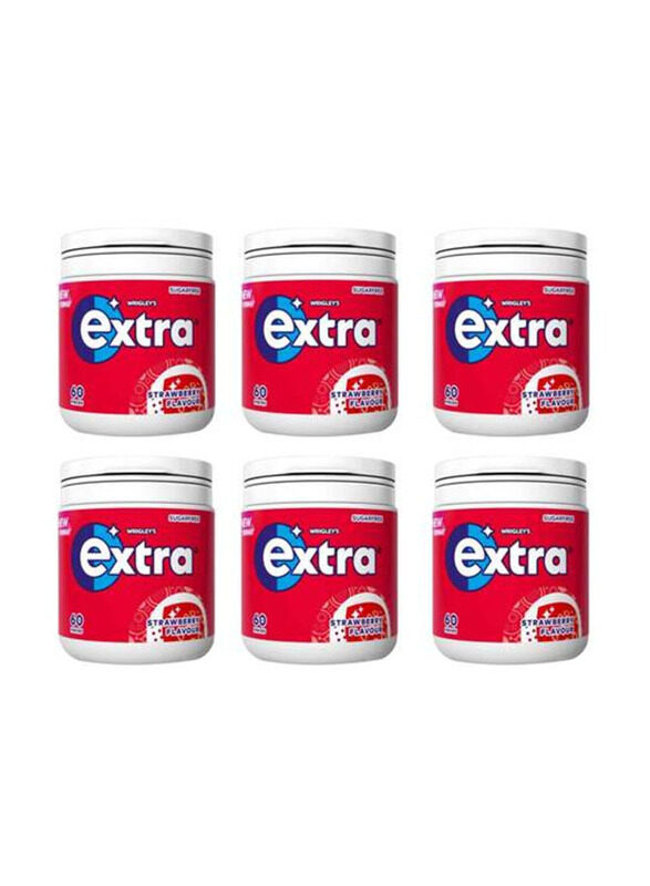 

Wrigley's Extra Biggie Strawberry Falvour Chewing Gum, 6 x 84g