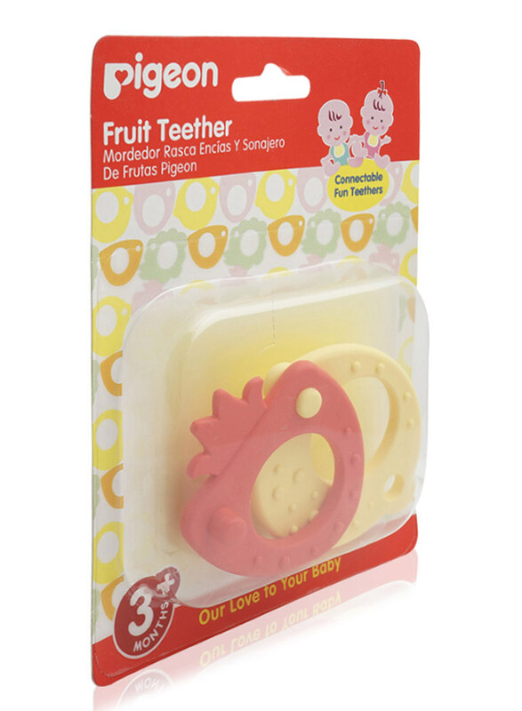 

Pigeon Fruit Teether, 3+ Month, Red/Yellow