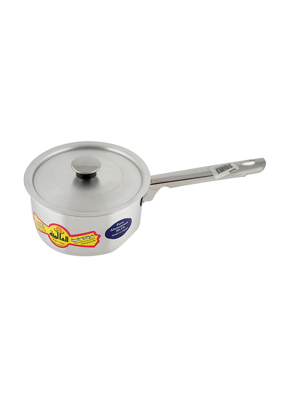 Al Alamia Noura Sauce Pan With Lid, 14 Inch, Silver