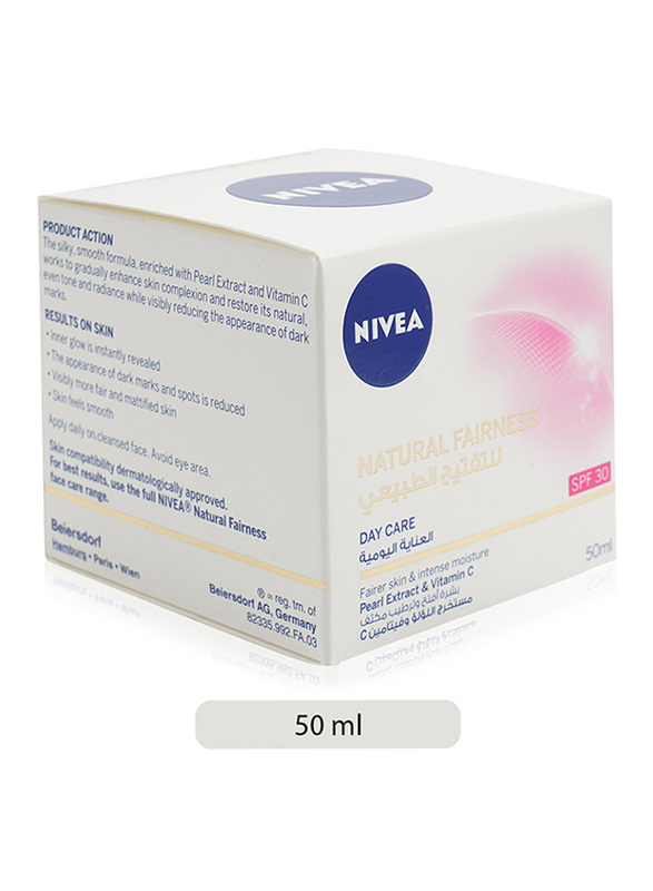 Nivea Natural Fairness Day Care Face Cream SPF 30, 50ml