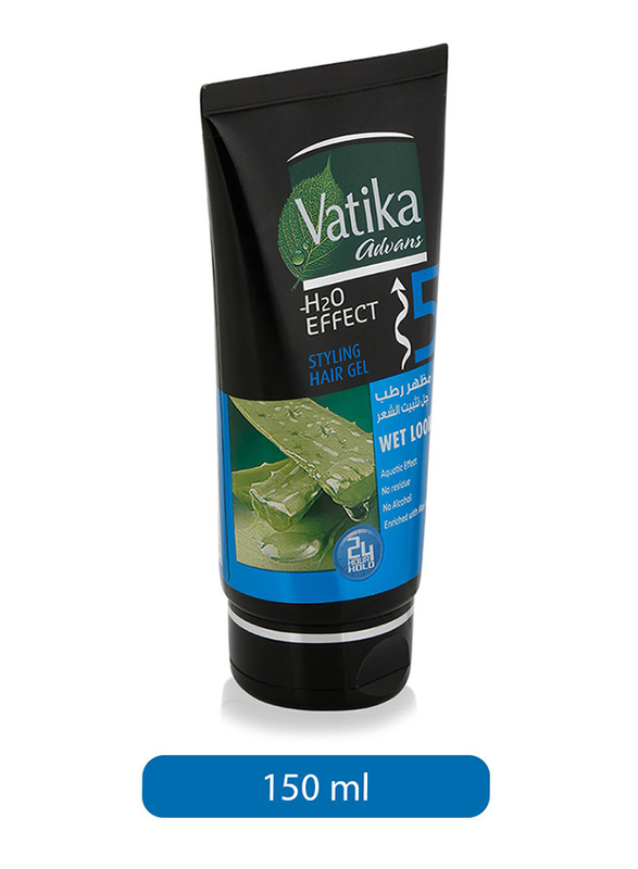 Vatika H2O Effect Styling Hair Gel for All Hair Types, 150ml