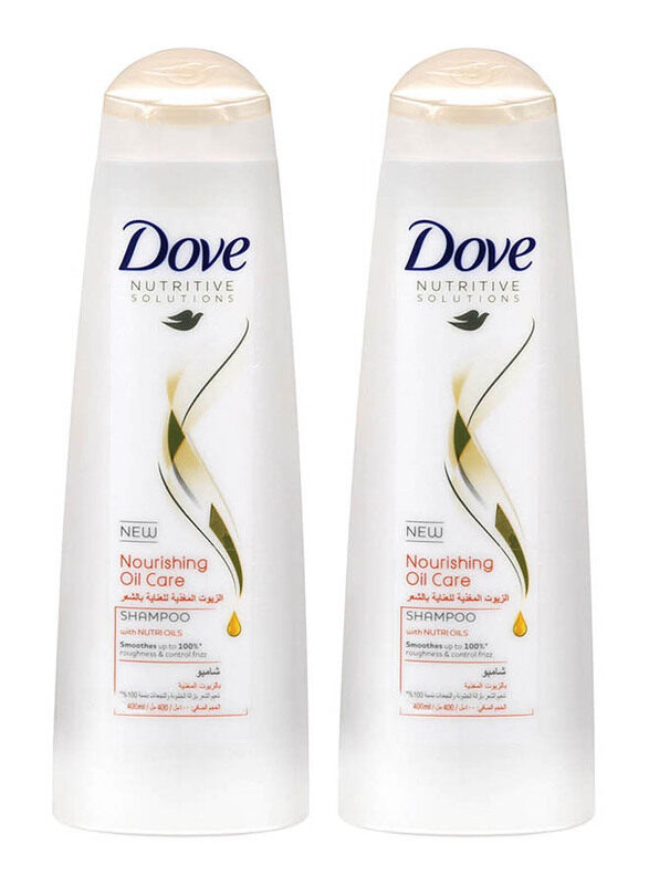 

Dove Nourishing Oil Shampoo for All Hair Types, 400ml, 2 Piece