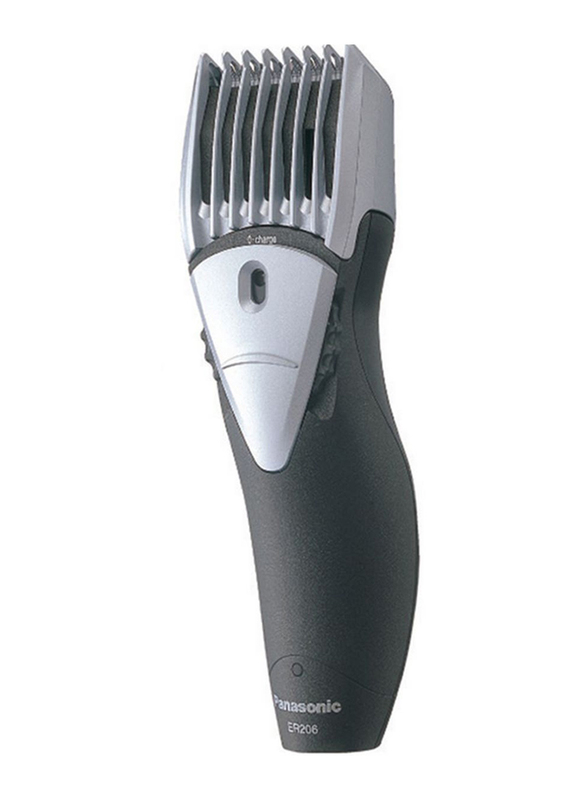 Panasonic Hair And Beard Trimmer, ER206, Black/Silver