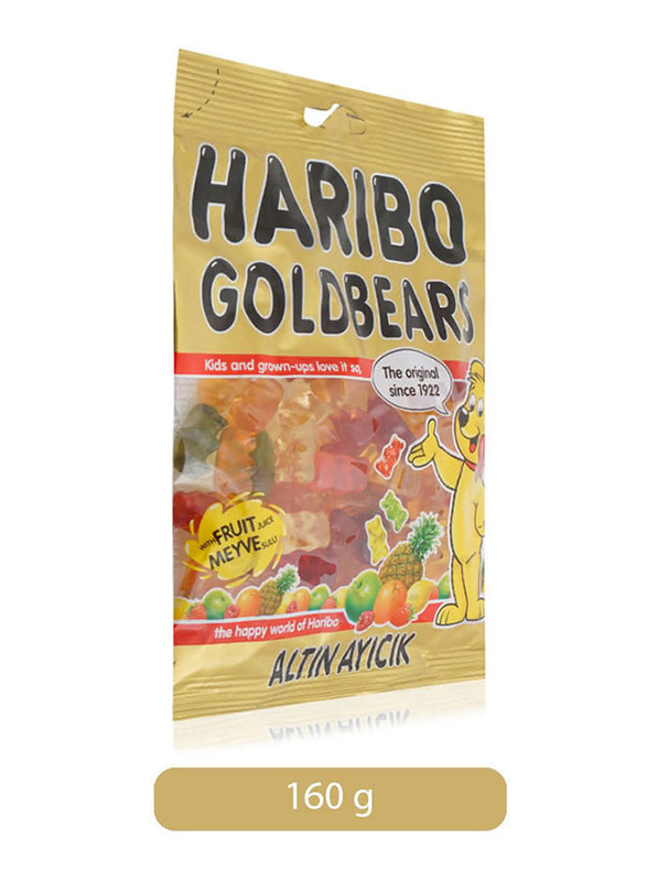 Haribo Gummi Candy, Worms , 80g x 24, Halal, 24 Packs, (Gold