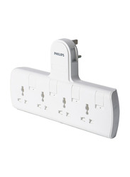 Philips 4-Way Switched Multi Adapter, White