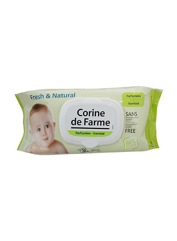 

Corine De Farme 56-Piece Fresh & Natural Baby Wipes with Lid