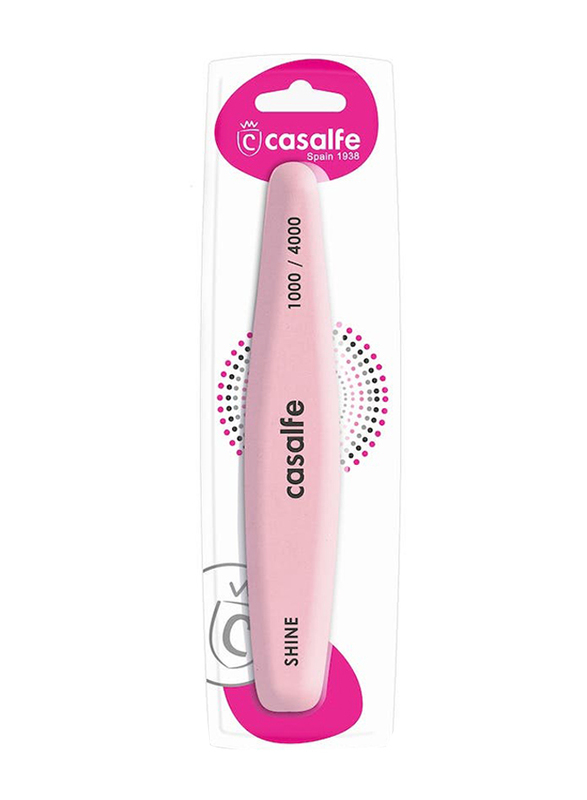 Casalfe 1000/4000 Shine Buffer Blister Nail File, Pink