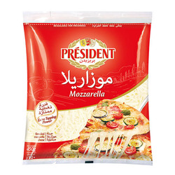 President Mozzarella Shredded Cheese, 450 g