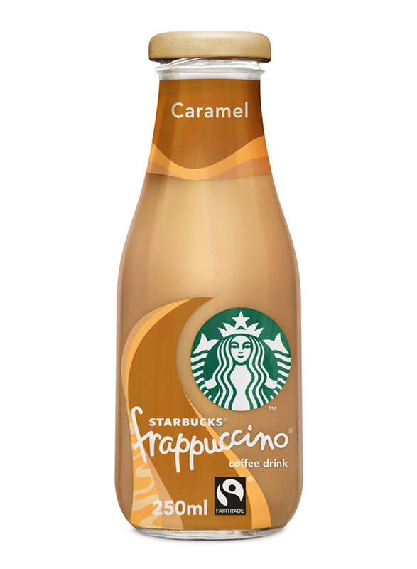 Starbucks Frappuccino Caramel Flavor Lowfat Coffee Drink Bottle, 250ml