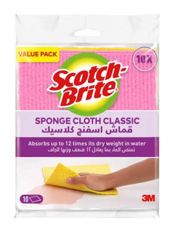 

Scotch Brite Sponge Clothe Classic, 10 Piece