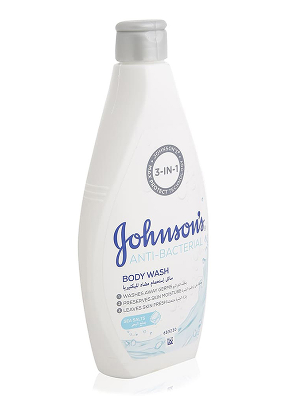 Johnson's 3-in-1 Sea Salts Anti-Bacterial Body Wash, 400ml