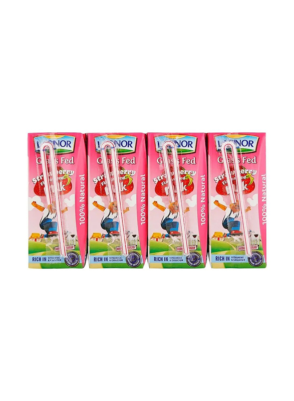 Lacnor Strawberry Flavored Milk - 8 x 180ml