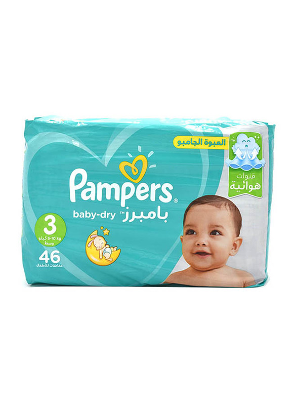 Pampers Baby Dry Diapers, Size 3, 6-10 Kg