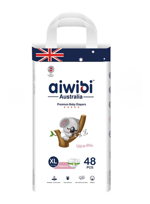 Aiwibi Premium Baby Diaper, XL, 12-18 Kg, 48 Count