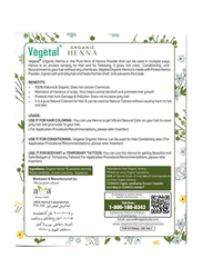 Vegetal Organic Henna, 100gm, Brown