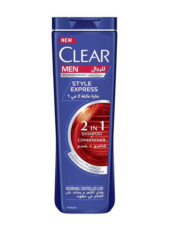 Clear Anti-Dandruff Shampoo 2 in 1 Style Express for Men, 200ml