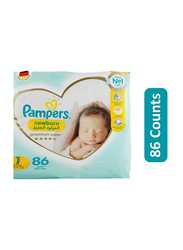 Pampers Premium Care Diapers, Size 1, Newborn, 2-5 kg, 86 Counts