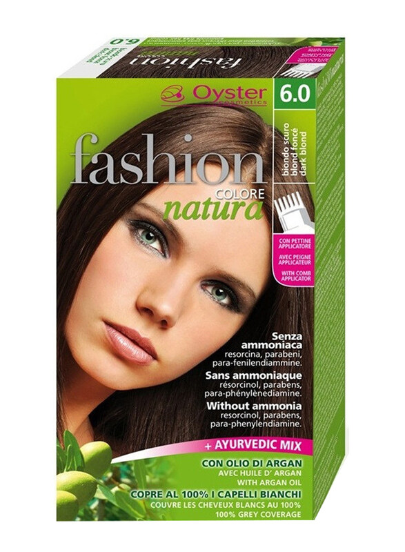 

Oyster Fashion Natura Hair Colour Kit, 50ml + 50ml + 15ml, 6/0 Dark Blond