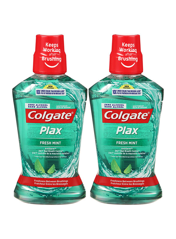 

Colgate Plax Freshmint Mouthwash Set, 500ml, 2 Piece