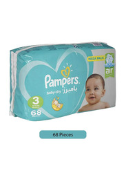 Pampers Active Baby Dry Diapers - Medium, 68 Pieces