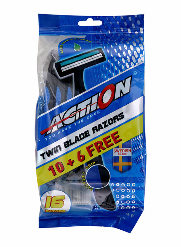

Action Blades Twin Blades Razors, 16 Pieces
