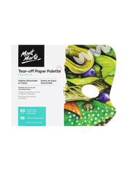 Mont Marte Tear Off Paper Palette, 36 Sheet, White