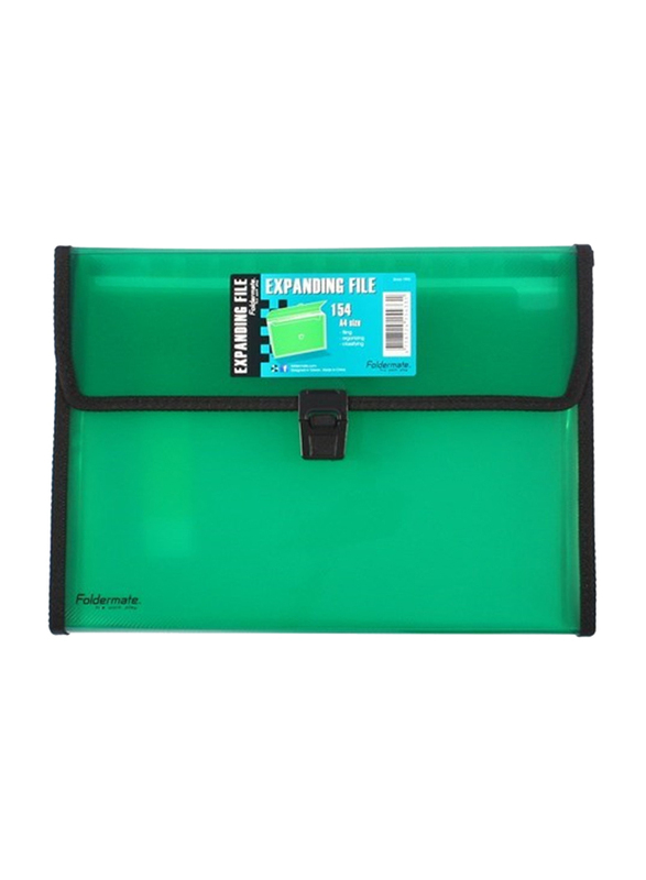 

Foldermate A4 Expanding File, 12 Pockets, Green