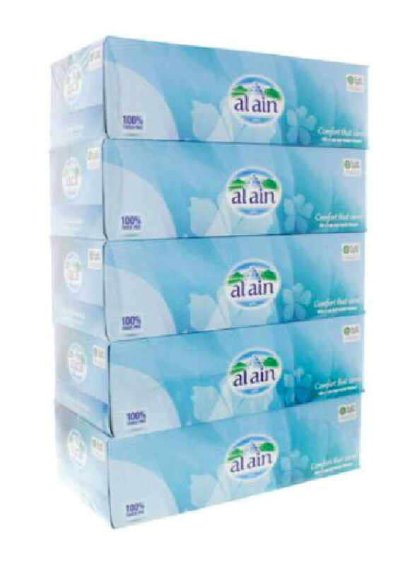 

Al Ain Facial Tissue, 5 x 150 Sheets