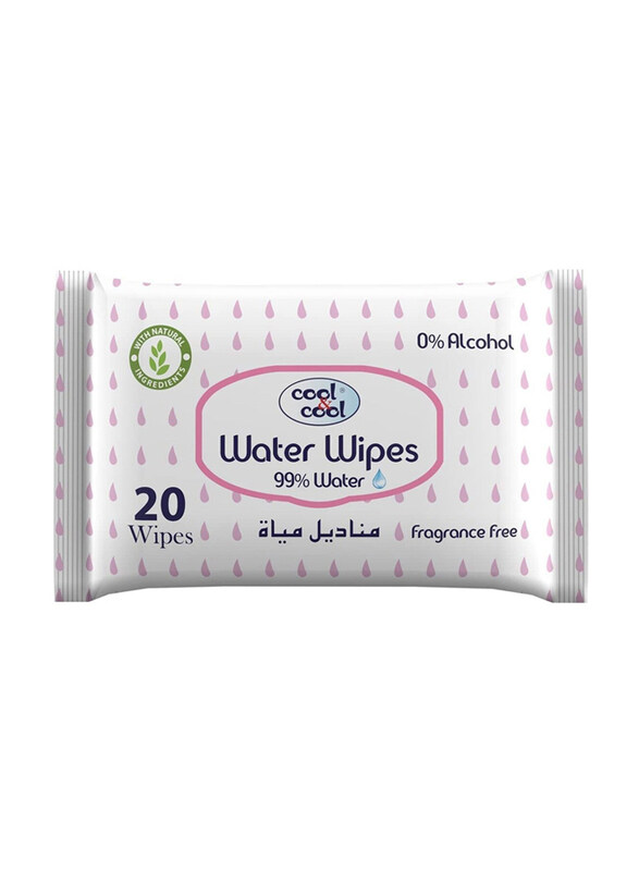 

Cool & Cool 20-Piece 99% Water Content Baby Wipes for Kids