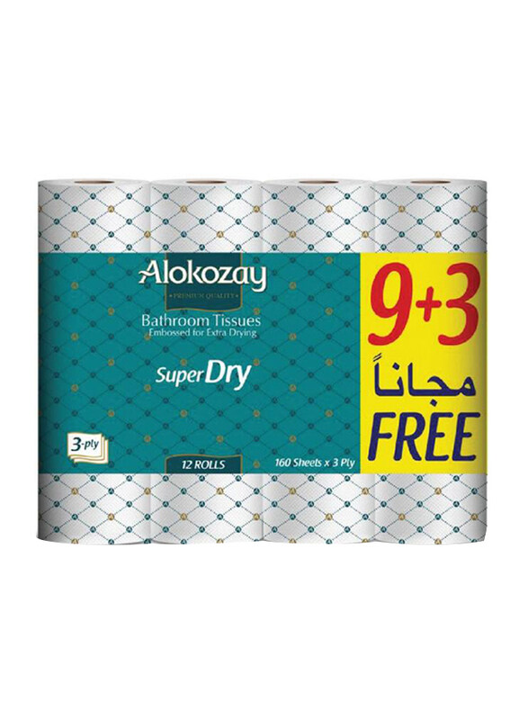 

Alokozay Bathroom Tissue, 3 Ply x 160 Sheets