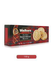 Walkers Pure Butter Shortbread Rounds Biscuits, 150g