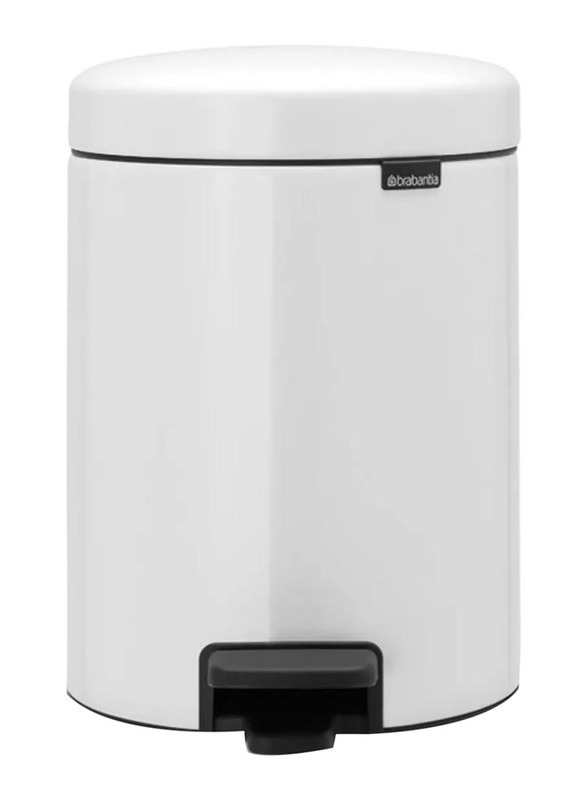 Brabantia 5L Newicon Pedal Bin, 29.1 x 20.5 x 27.2 cm, White