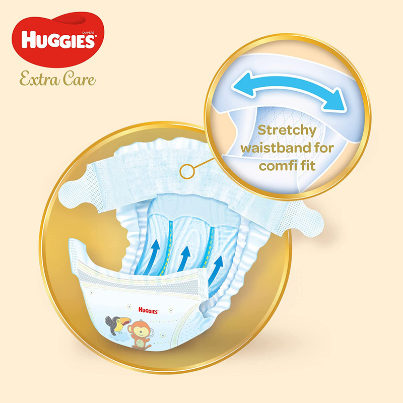 Huggies Extra Care Diapers Jumbo Pack, Size 4+, 10-16 Kg, 64 Count
