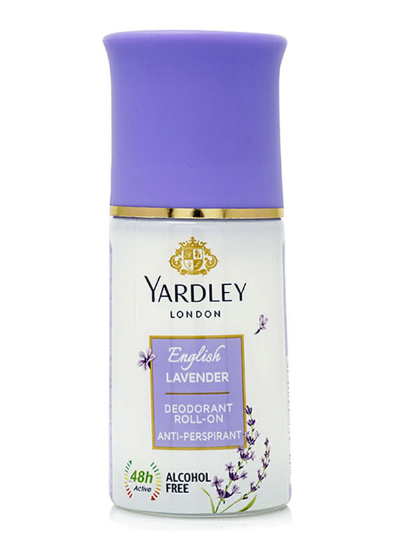 Yardley London English Lavender Antiperspirants Deodorants Roll-On for Women, 50ml
