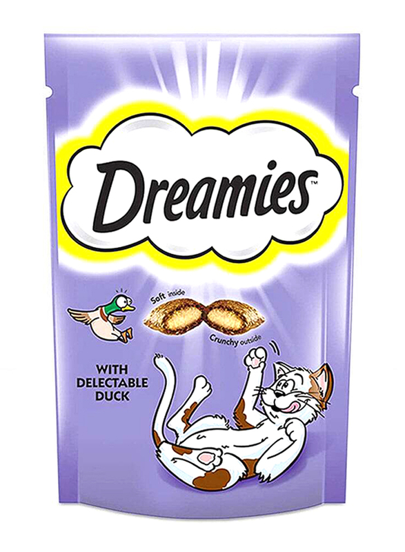 Dreamies Delectable Duck Dry Cat Food, 60 grams