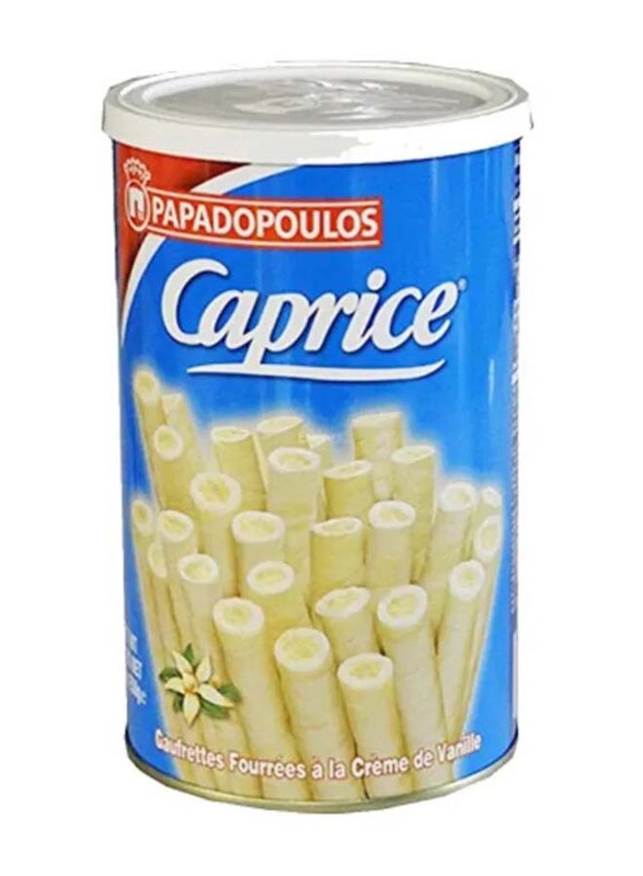 Caprice Papadopoulos Vanilla Cream Filled Wafer Roll, 115gm