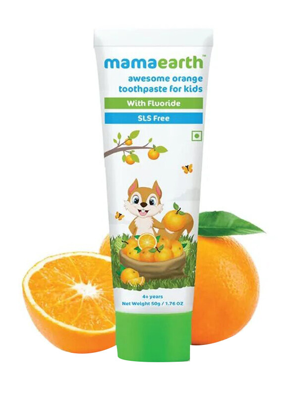 

Mamaearth 50gm Free Awesome Orange Toothpaste with Fluoride for Kids