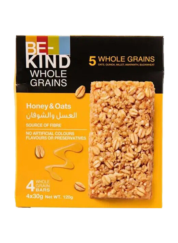 

Be-Kind Whole Grain Honey & Oat, 4 x 30g
