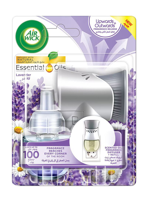 Air Wick Lavender Air Freshener Essential Oil Kit Plus Refill, 19ml