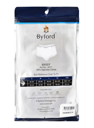 Byford London Comfort Fit Brief for Men's, White, 4011, Double Extra Large