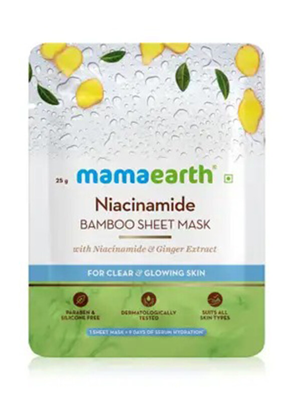 

Mamaearth Niacinamide Bamboo Sheet Mask, 25gm